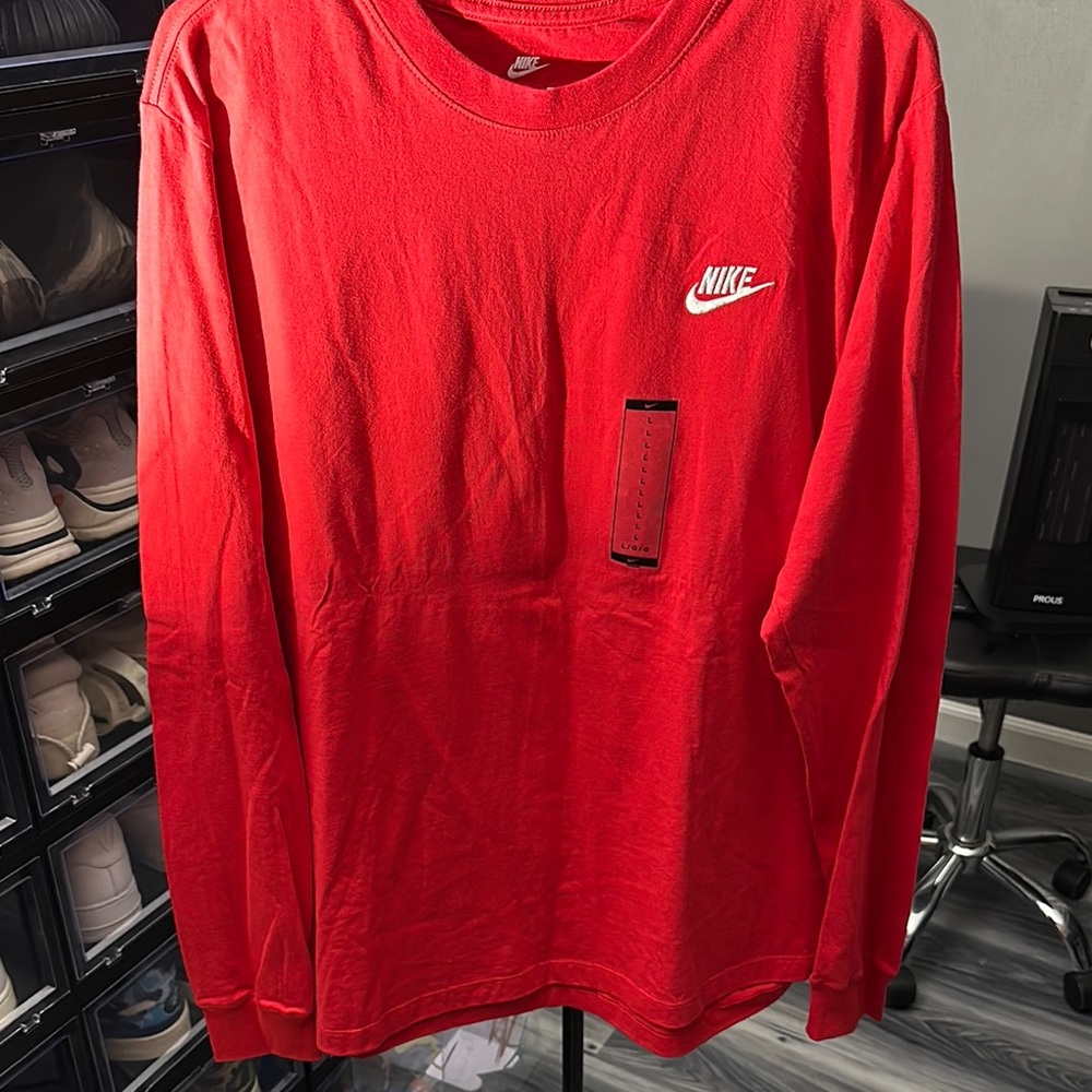 Nike Red Long Sleeve Shirt